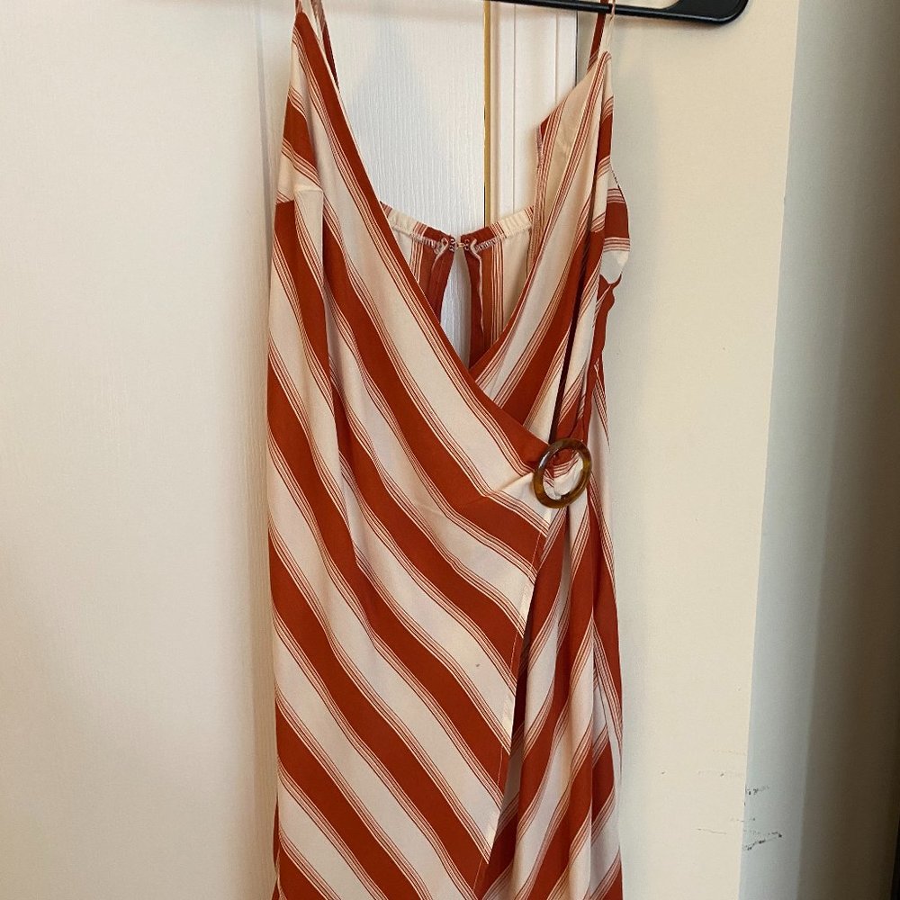 Altar'd State picnic wrap dress, orange